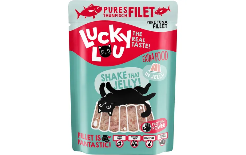 Lucky Lou Extra Food Thunfischfilet in Gelée, 70 g