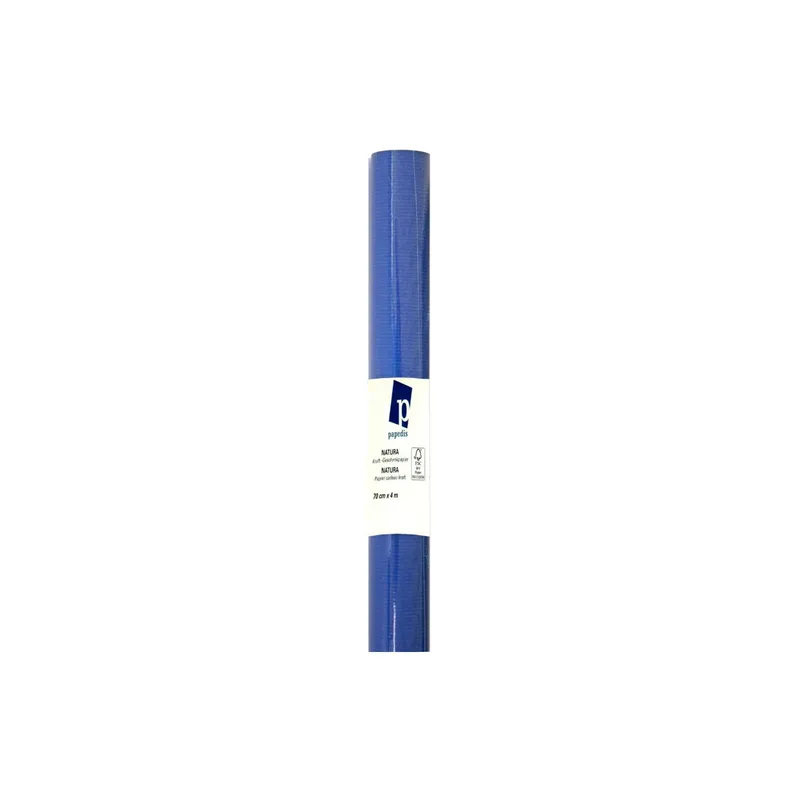 Neutral Geschenkpapier Kraft Blau/Weiss, 70 cm x 4 m