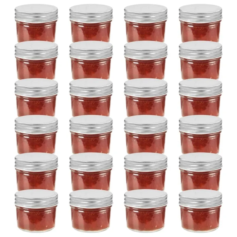 Marmeladengläser con Silbernen Deckeln 24 pz. 110 ml