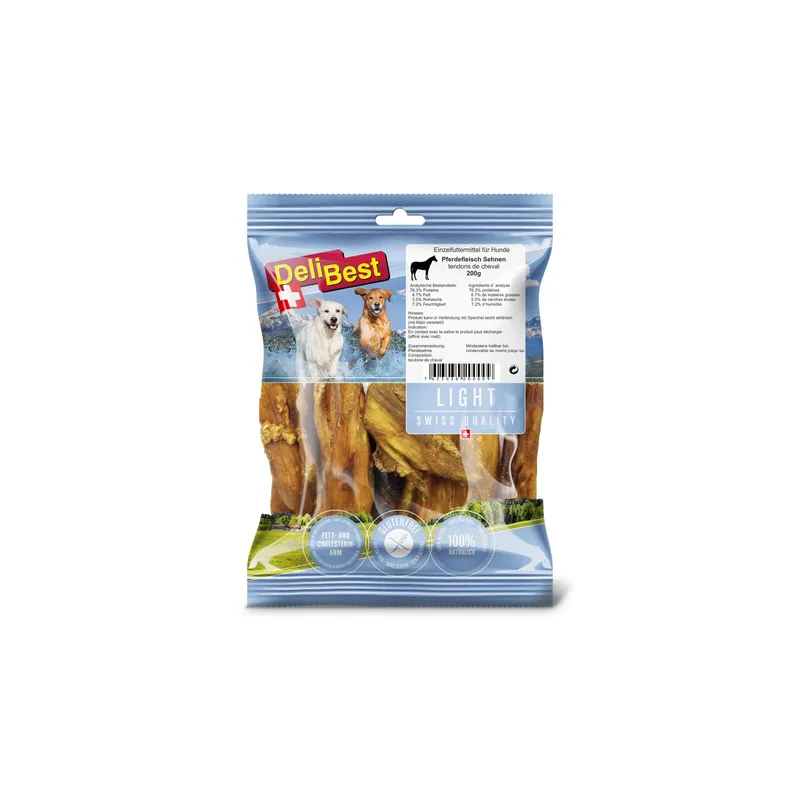 DeliBest Kausnack Light Pferdesehnen, 200 g