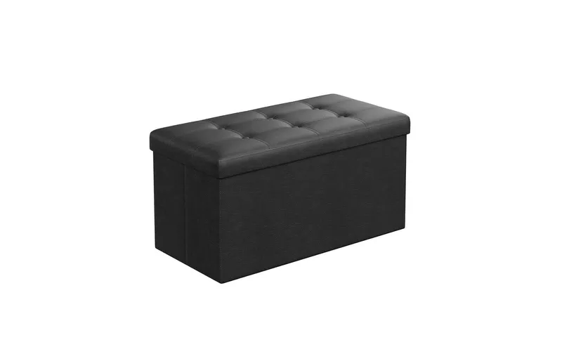Songmics Sitztruhe with Aufbewahrung 76 x 38 cm, black