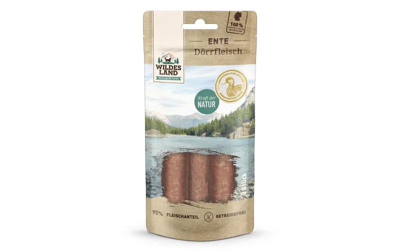 Wildes Land Snack Ente Dörrfleisch 3 Stk.
