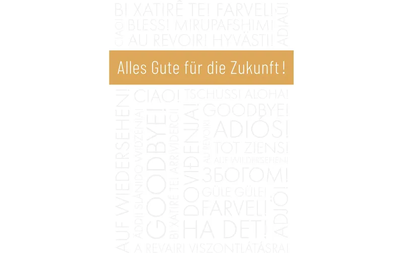 ABC Glückwunschkarte Abschied/Ruhestand A4