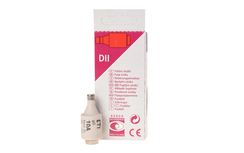Elektromaterial Sicherungseinsatz DT II 10A träge, 5 pezzi