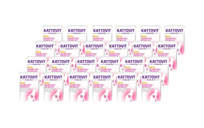 Kattovit Nassfutter Diabetes Huhn, 24 x 85 g