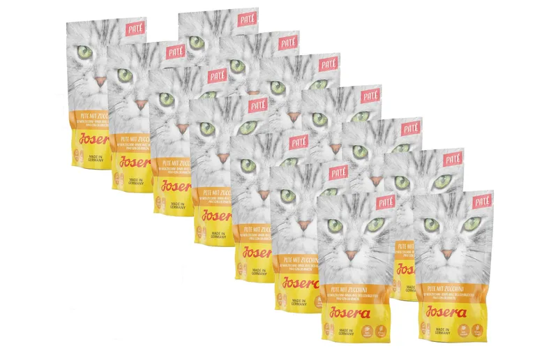 Josera Nassfutter Paté Pute mit Zucchini, 16 x 85 g