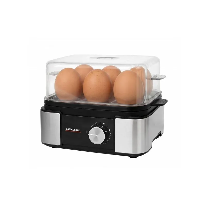 Gastroback Smart Egg Cooker EasyCook 6 Schwarz/Silber