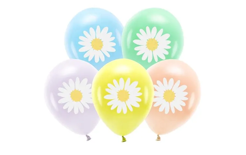 Partydeco Ballon Öko Gänseblümchen 5 Stk multicolore