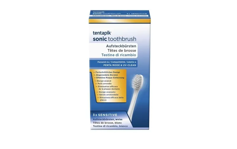 Tentapik Zahnbürstenkopf Sensitive blanc, 3 pièces