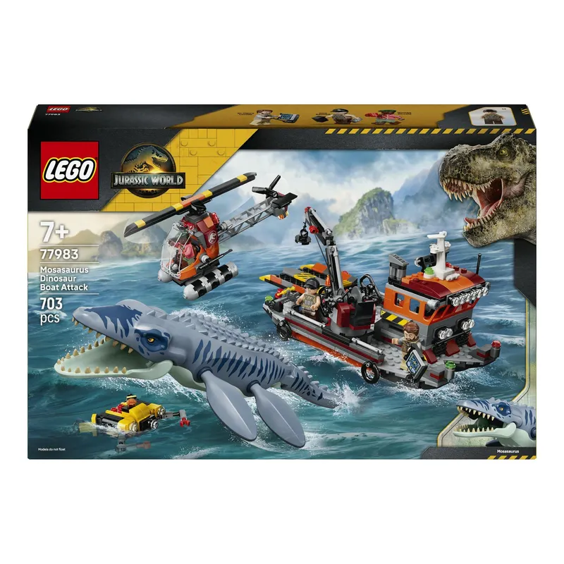 LEGO® Jurassic World Attaque du mosasaurus au bateau 77983