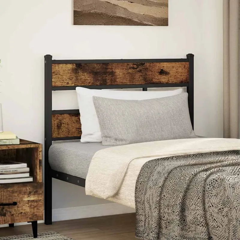 Ersatz-Kopfteil Räuchereiche 80 cm Eisen und Holzwerkstoff