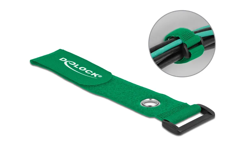 Delock Klettkabelbinder Grün 280 mm x 38 mm 3 Stück