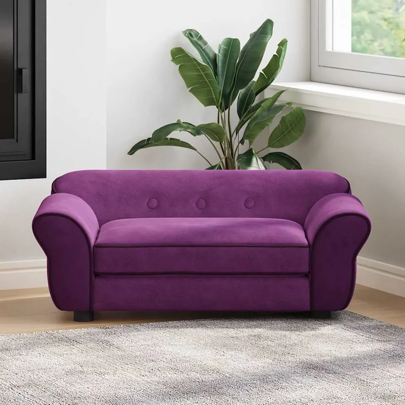 Hundesofa Burgunderrot 72x45x30 cm Plüsch