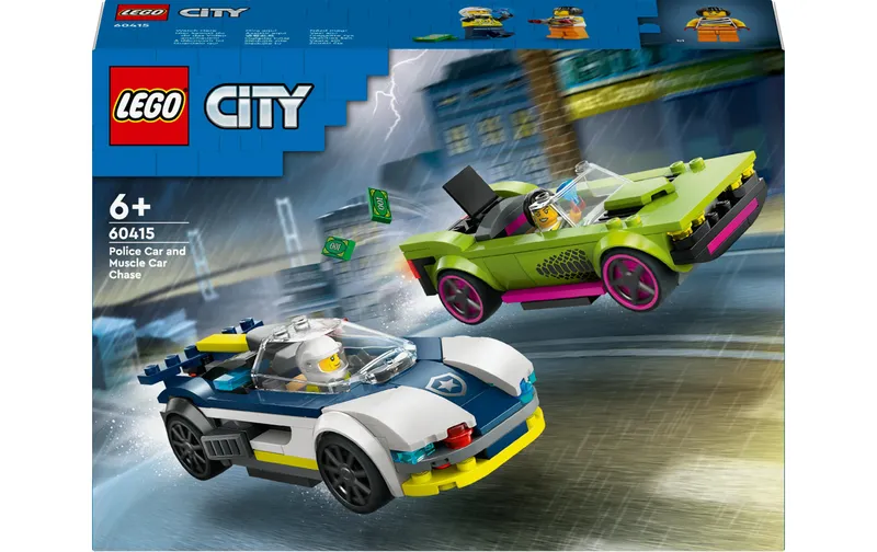 LEGO® City Verfolgungsjagd with Polizeiauto and Muscle Car 60415