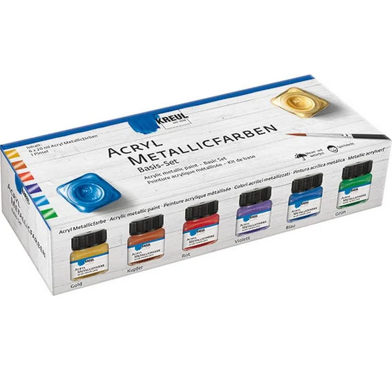 Kreul Acrylfarbe Kreul Metallic Set Basis 6 pieces je 20 ml