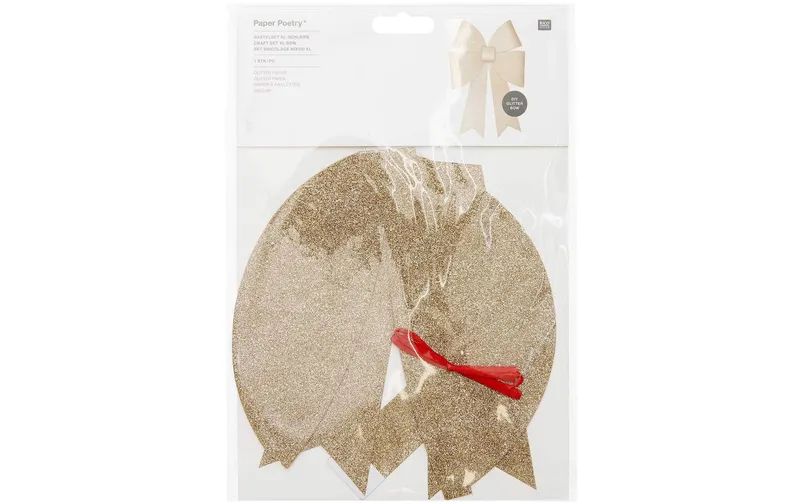Rico Design Bastelset Glitter-Schleife Gold
