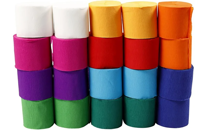 Creativ Company Krepppapier 5 cm x 20 m, 20 pieces, multicolour