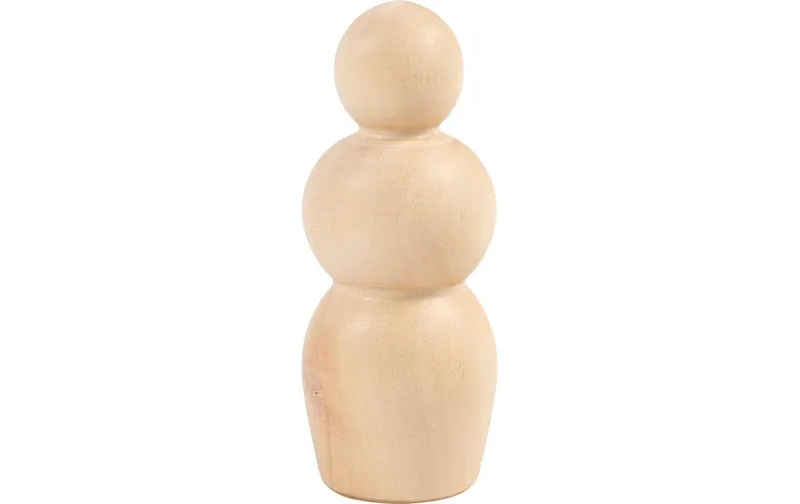 Creativ Company Holzartikel Kegelfigur 7.5 cm, 5 pieces