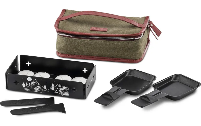 Trisa Teelicht-Raclette Explorer's Pack nero