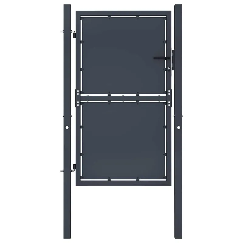 Gartentor aus Stahl 100 x 175 cm Anthrazit