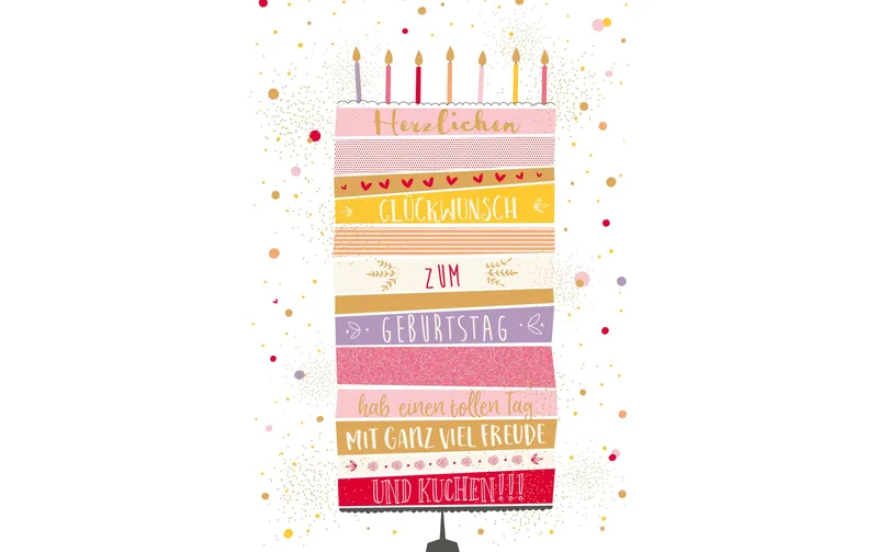 ABC Carte de vœux Anniversaire A4