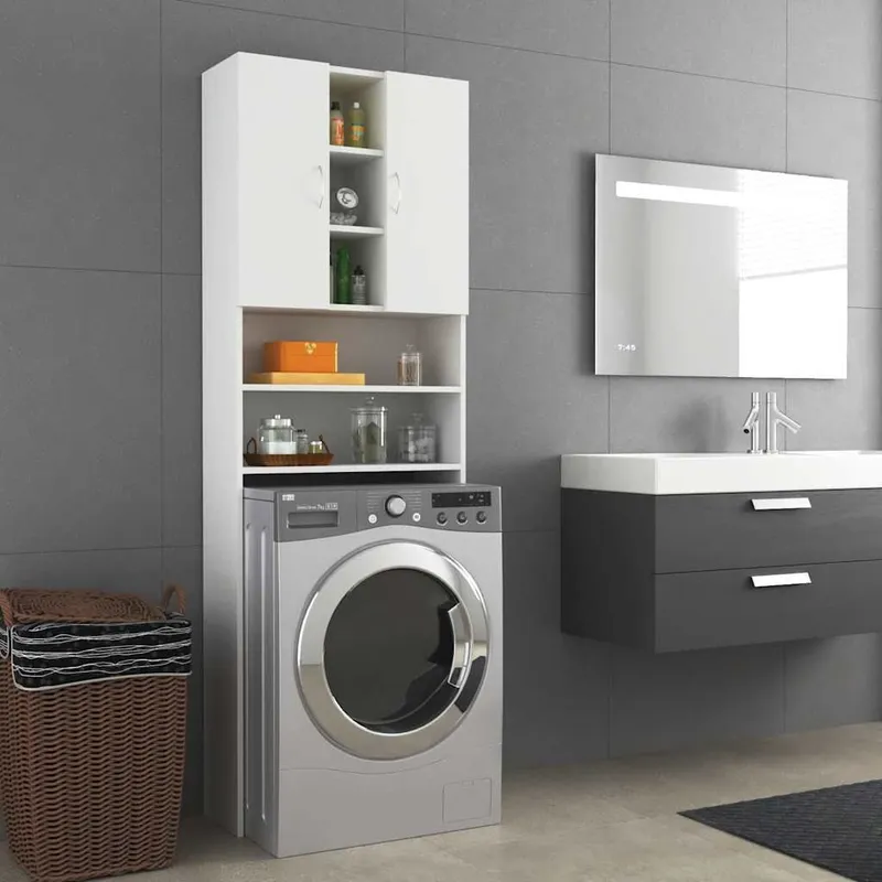Waschmaschinenschrank bianco 64x25,5x190 cm