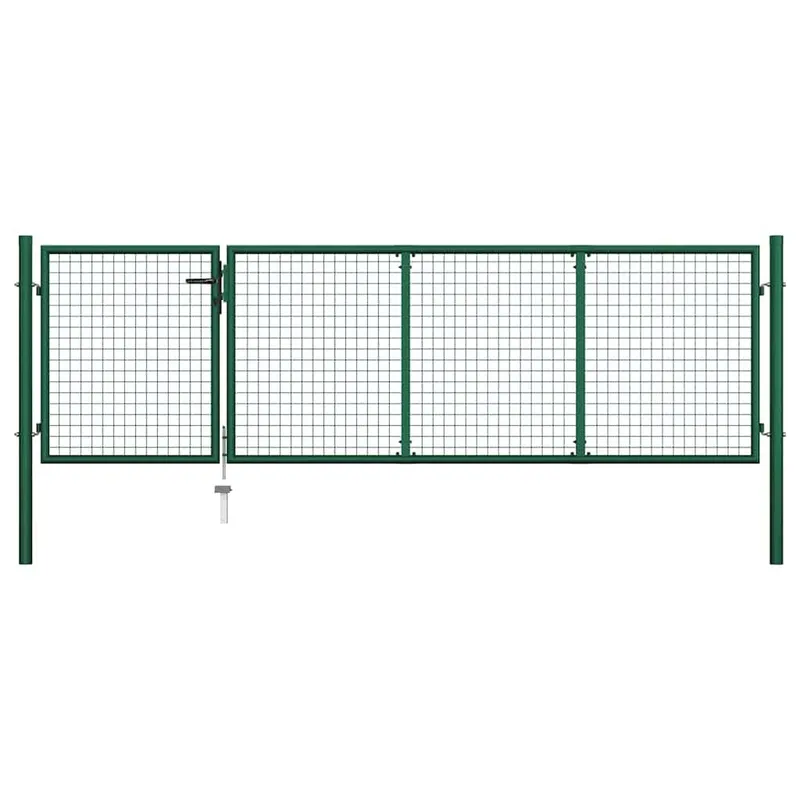 Gartentor aus Stahl 350 x 100 cm verde