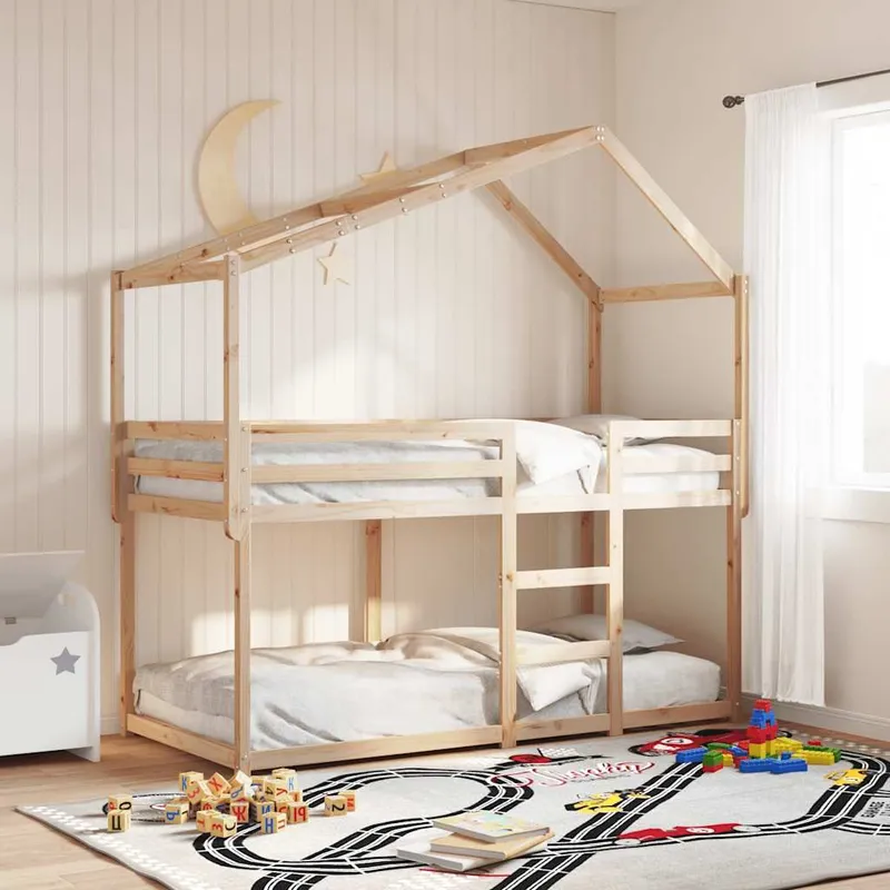 tetto per bambiniletto 213x85,5x144,5 cm legno massiccio pino