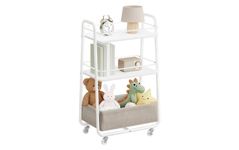 VASAGLE Rollwagen 30.4 x 81 cm, Weiss