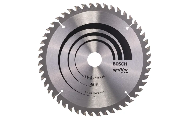 Bosch Professional Kreissägeblatt Optiline Wood, 235 x 30 x 2.8 mm, Z 48