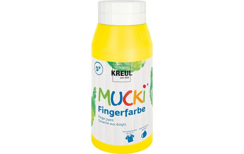 Kreul Fingerfarbe Mucki 750 ml, Gelb