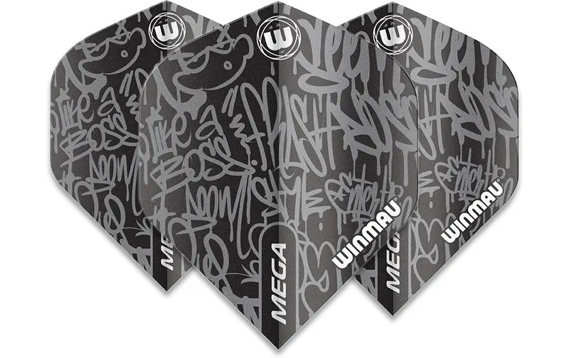 Winmau Dartflight, Schwarz, 3 Stück