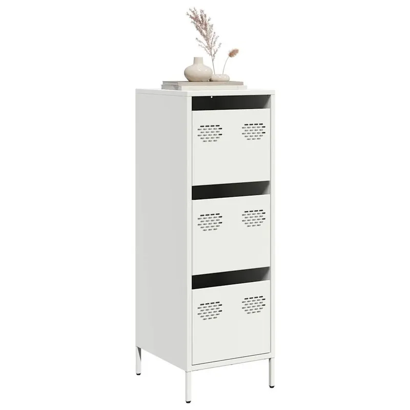 Highboard bianco 39x35x103,5 cm Stahl