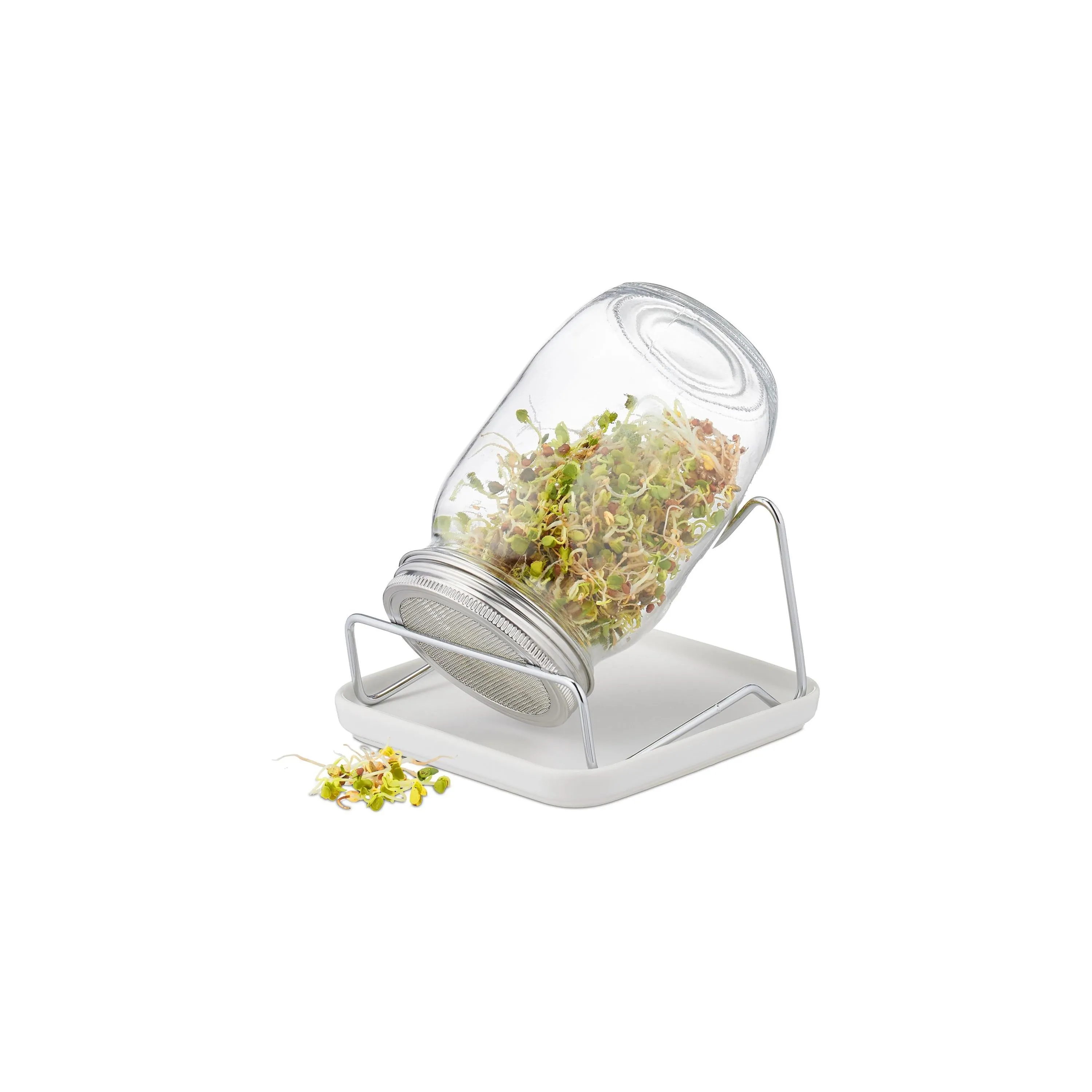 relaxdays Sprossenglas Transparent/Weiss