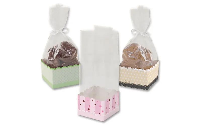 Folia Geschenkbox Gebäck Mehrfarbig, 7.5 x 7.5 x 20 cm