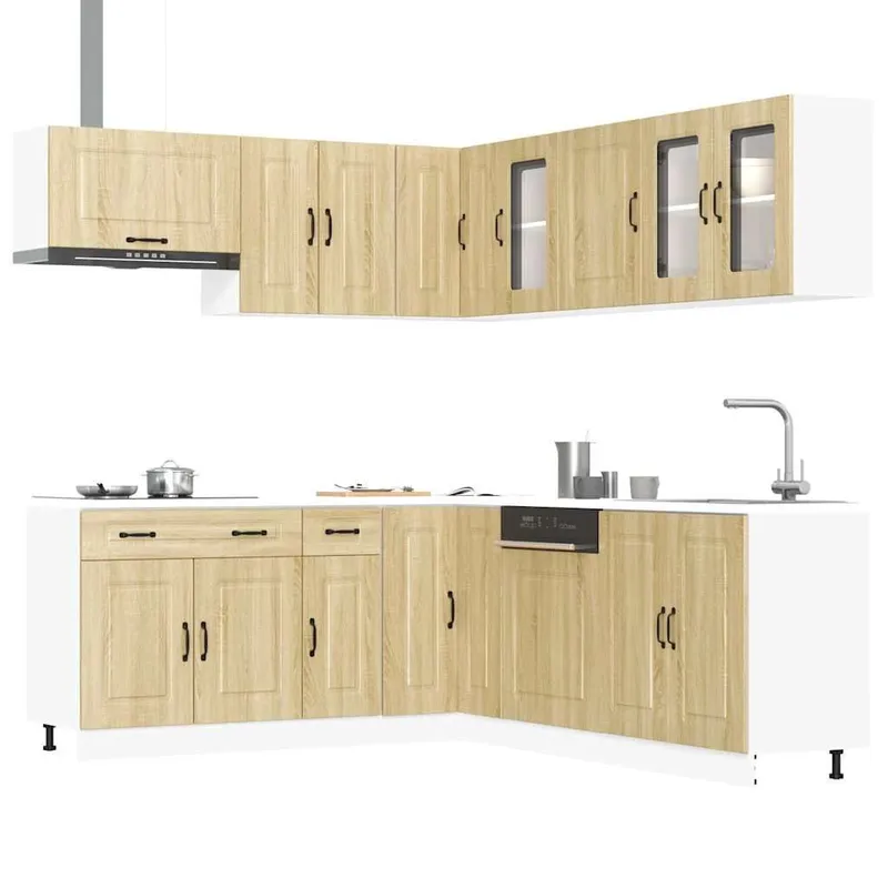 11-tlg. Küchenschrank-Set Kalmar Sonoma-Eiche derivato del legno