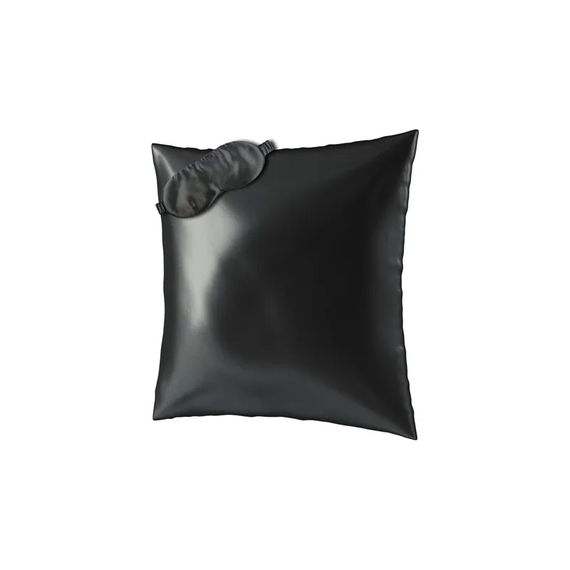 Ailoria BEAUTY SLEEP SET seta albicocco, 80 x 80 cm, Nero