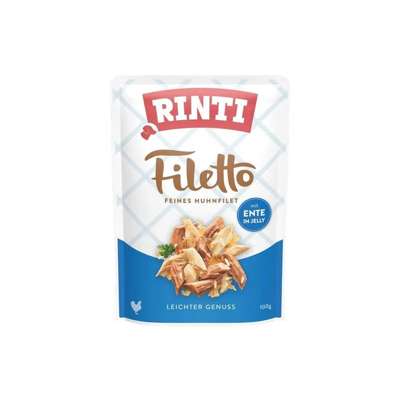 Rinti Nassfutter Filetto Huhn + Ente in Jelly, 100 g