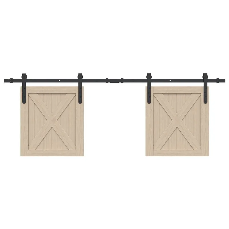 Schiebetürbeschlag Set für Schranktüren 152 cm Karbonstahl