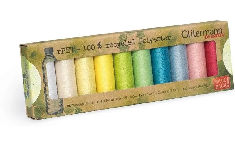 Gütermann Nähgarn-Set Allesnäher rPET 10 pezzi, multicolore