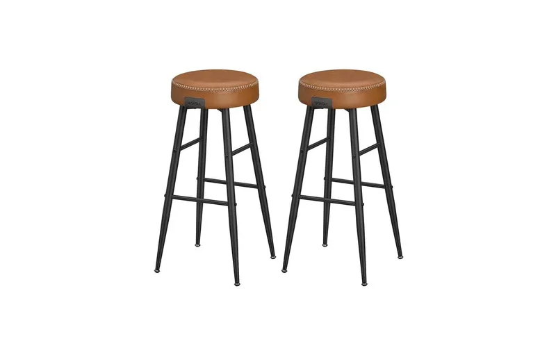VASAGLE Barhocker 2 pieces 51.6 x 76.2 cm, black/brown