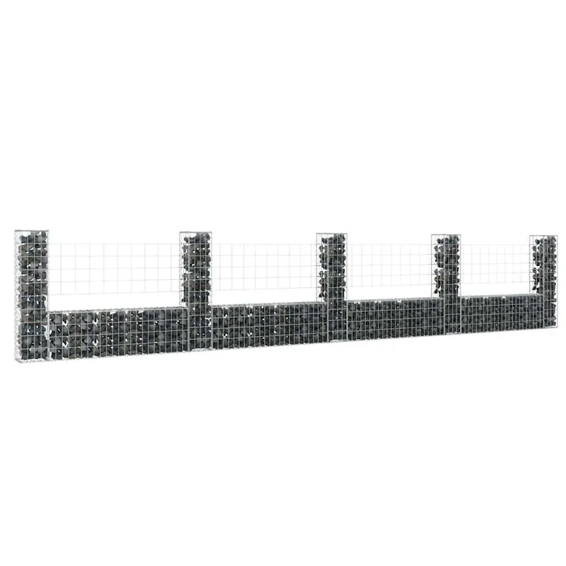 gabbionikorb U-Form con 5 Säulen ferro 500x20x100 cm