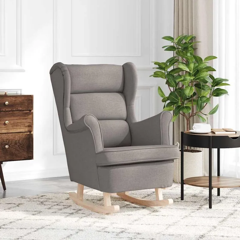 Schaukelsessel Taupe 74x90x102 cm Stoff