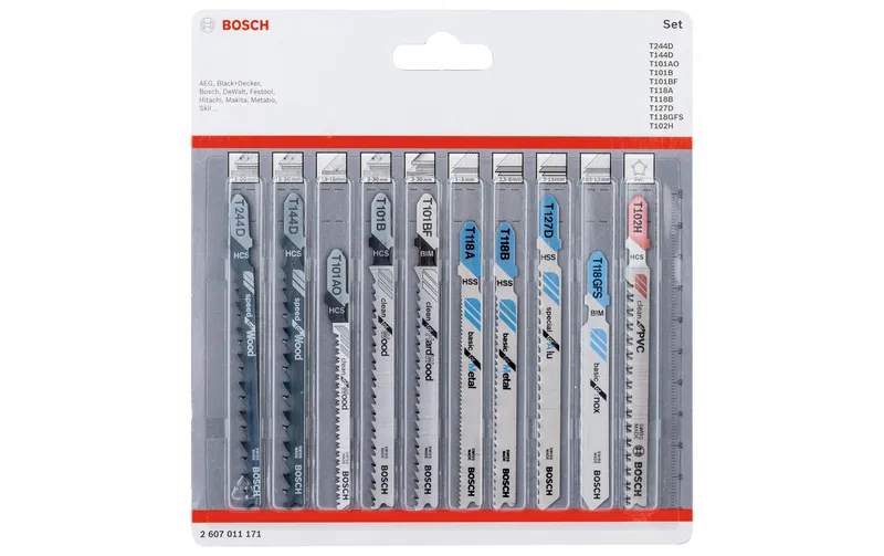 Bosch Professional Stichsägeblätter-Set All in One, 10-teilig