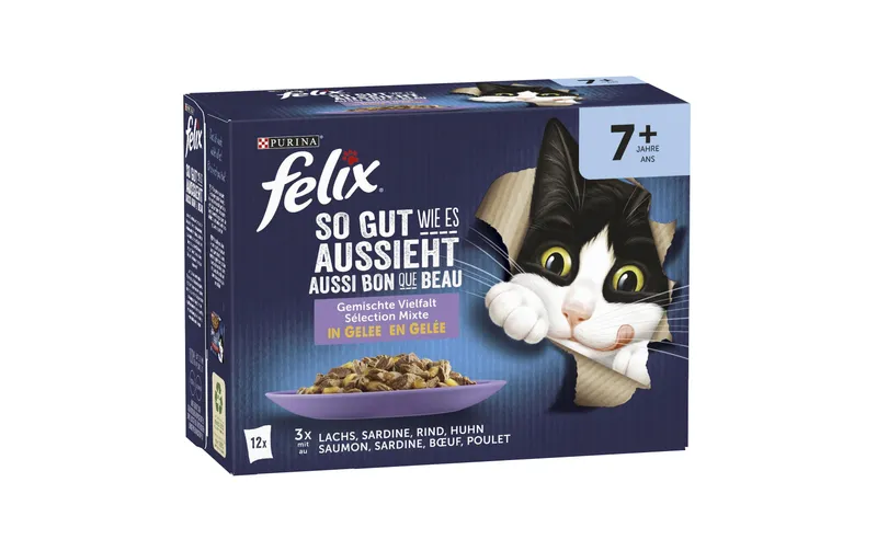 Felix Nassfutter AGAIL Senior Gemischte Vielfalt Gelée 12 x 85 g