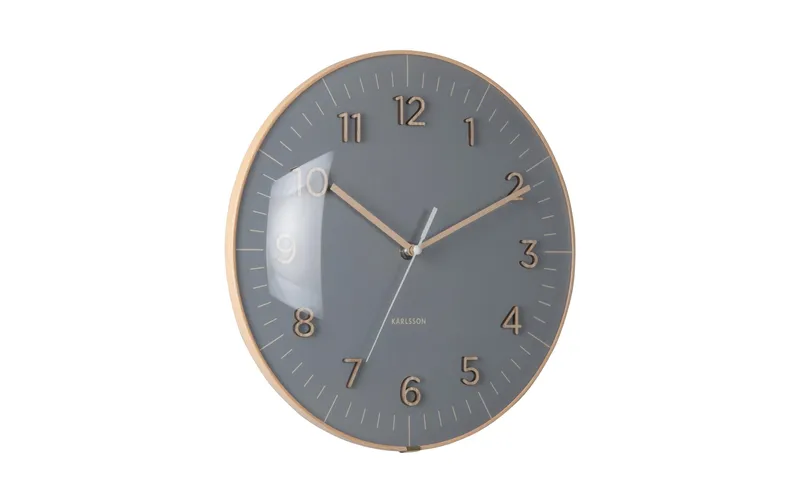 KARLSSON Wanduhr Esencia Dome 30 cm, Dunkelgrau