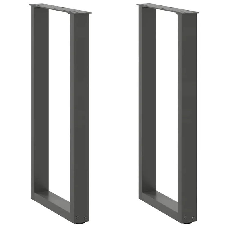 Konsolentischbeine U-Form 2 Stk. Anthrazit 28x(72-73) cm Stahl