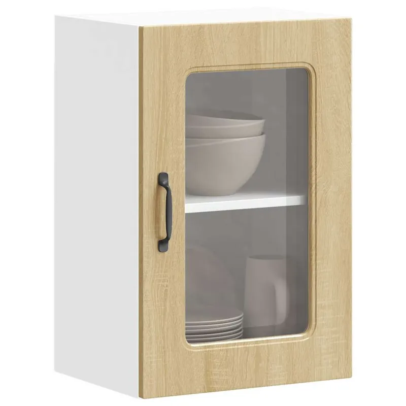Küchen-Hängeschrank mit Glastür Kalmar Sonoma-Eiche derivato del legno