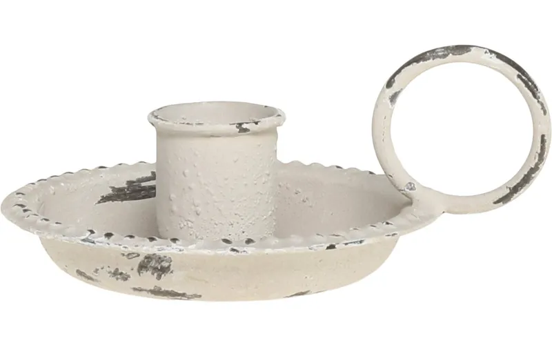 Chic Antique Kerzenständer 5 x 10.5 x 8 cm, white