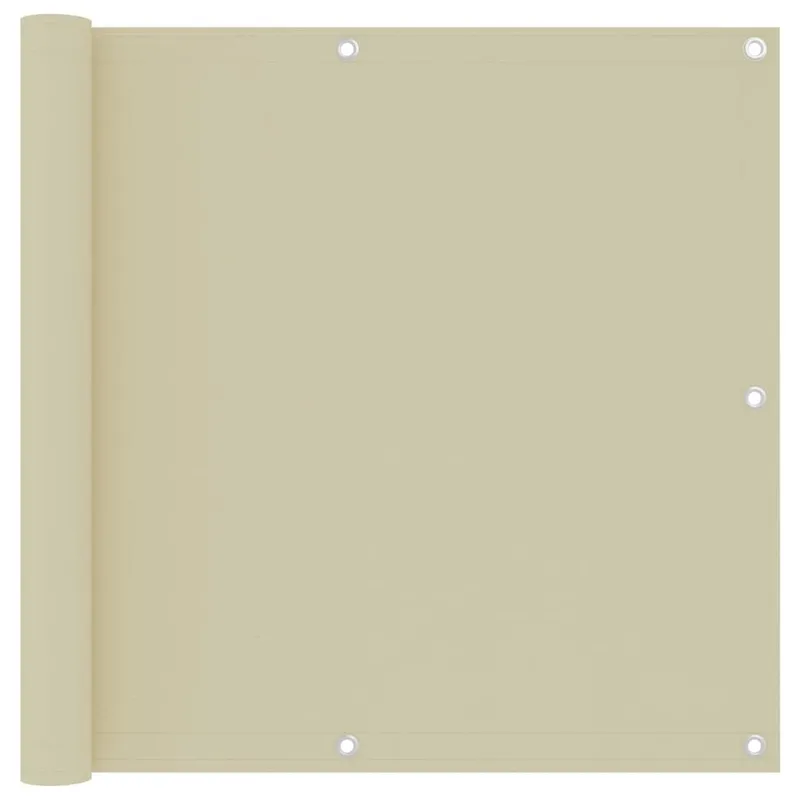 Balkon-Sichtschutz Creme 90x500 cm Oxford-Gewebe